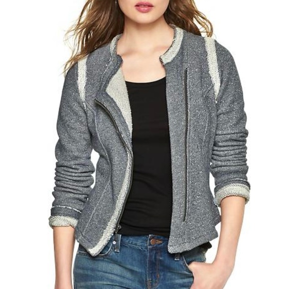 GAP Jackets & Blazers - GAP Terry Moto Jacket